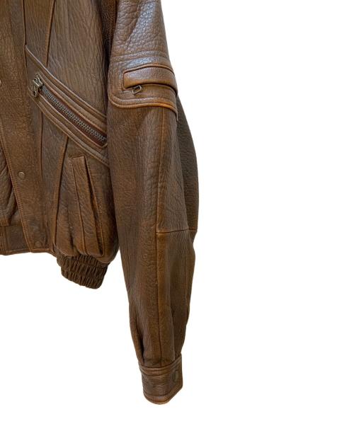 Wind Armor（ウィンドアーマー）Wind Armor (ウィンドアーマー) レザージャケット ブラウン サイズ:Lの古着・服飾アイテム