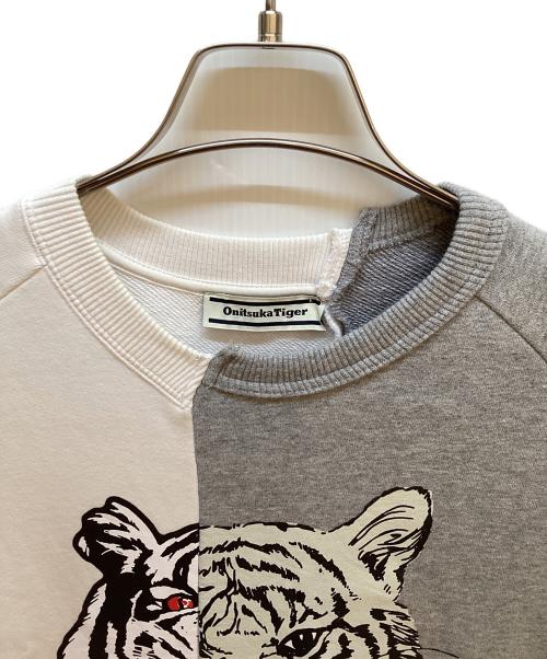 Onitsuka Tiger（オニツカタイガー）Onitsuka Tiger (オニツカタイガー) クルーネックスウェット グレー×ホワイト サイズ:Mの古着・服飾アイテム