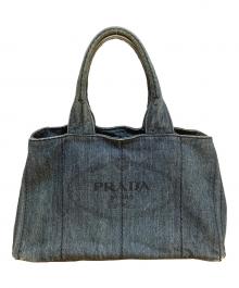 PRADA（プラダ）の古着「トートバッグ/カナパ」｜インディゴ