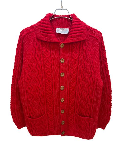 INVERALLAN（インバーアラン）INVERALLAN (インバーアラン) 厚手カーディガン レッド サイズ:Fの古着・服飾アイテム