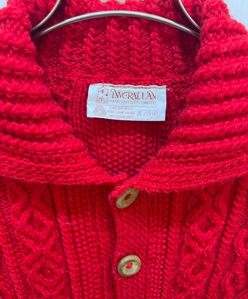 INVERALLAN（インバーアラン）INVERALLAN (インバーアラン) 厚手カーディガン レッド サイズ:Fの古着・服飾アイテム
