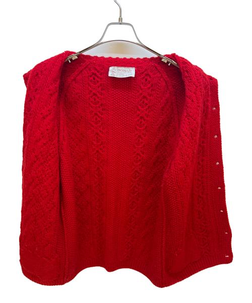 INVERALLAN（インバーアラン）INVERALLAN (インバーアラン) 厚手カーディガン レッド サイズ:Fの古着・服飾アイテム