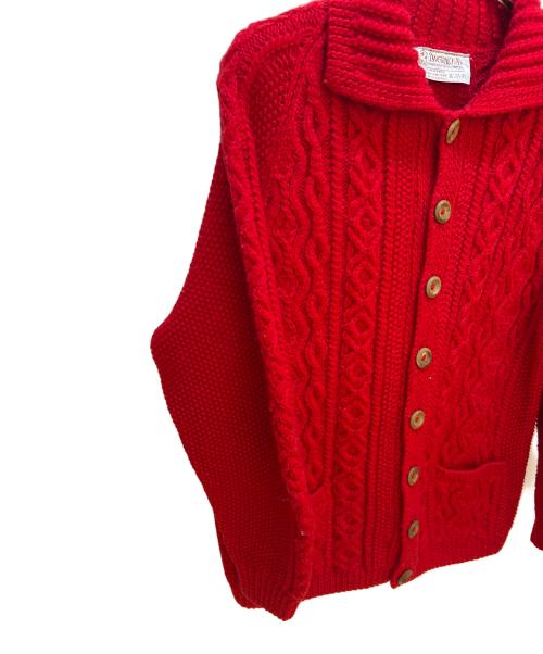 INVERALLAN（インバーアラン）INVERALLAN (インバーアラン) 厚手カーディガン レッド サイズ:Fの古着・服飾アイテム