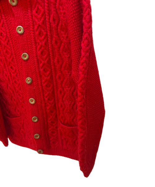 INVERALLAN（インバーアラン）INVERALLAN (インバーアラン) 厚手カーディガン レッド サイズ:Fの古着・服飾アイテム