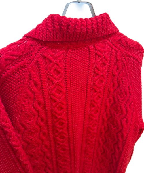 INVERALLAN（インバーアラン）INVERALLAN (インバーアラン) 厚手カーディガン レッド サイズ:Fの古着・服飾アイテム