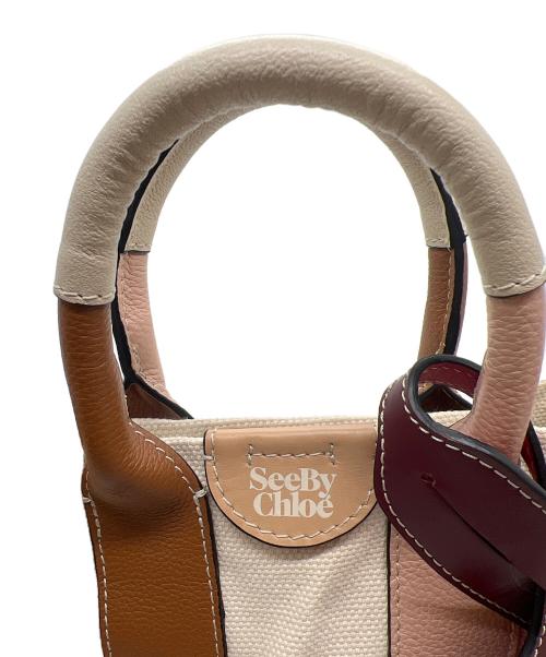SEE BY CHLOE（シーバイクロエ）SEE BY CHLOE (シーバイクロエ) 2WAYショルダーバッグ アイボリー×ピンクの古着・服飾アイテム
