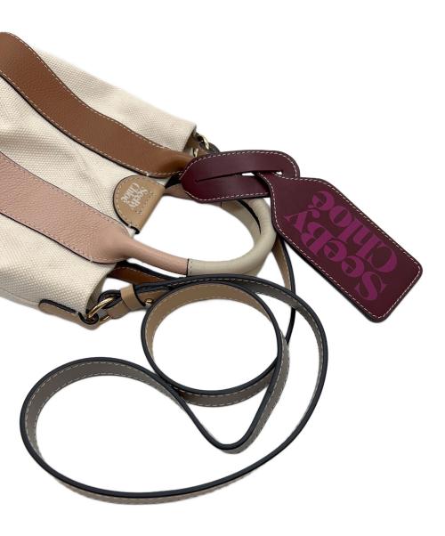 SEE BY CHLOE（シーバイクロエ）SEE BY CHLOE (シーバイクロエ) 2WAYショルダーバッグ アイボリー×ピンクの古着・服飾アイテム