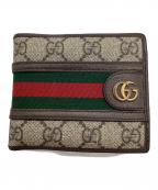 GUCCIグッチ）の古着「2つ折り財布」｜ベージュ×ブラウン