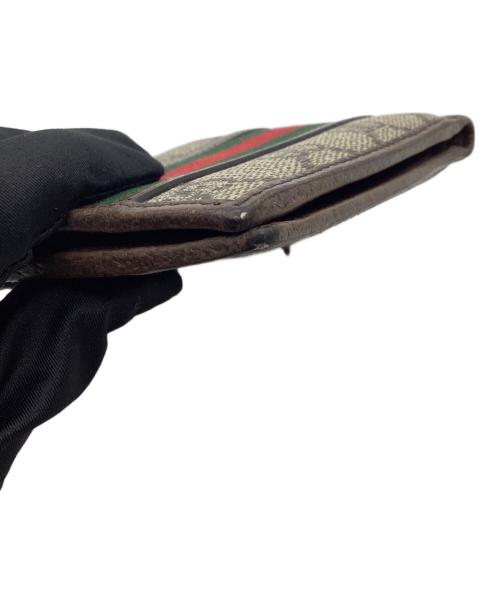 GUCCI（グッチ）GUCCI (グッチ) 2つ折り財布 ベージュ×ブラウンの古着・服飾アイテム