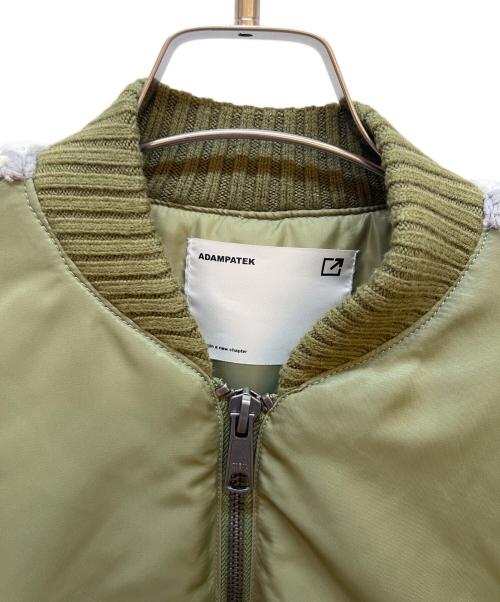 ADAM PATEK（アダムパテック）ADAM PATEK (アダムパテック) crochet knitting MA-1 ジャケット カーキ サイズ:1の古着・服飾アイテム