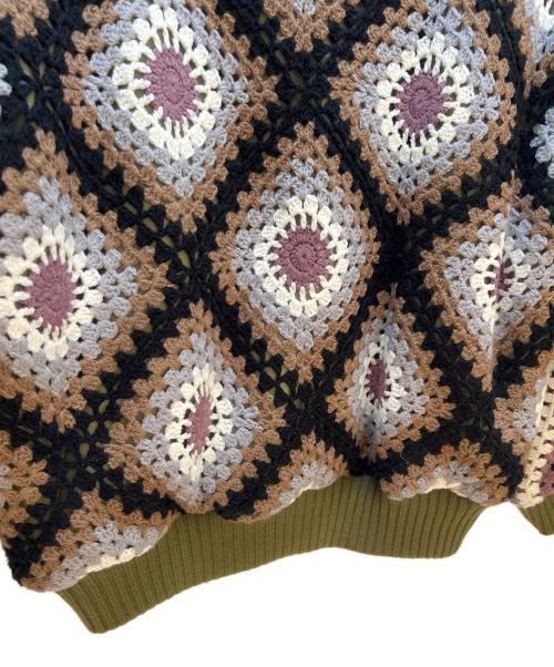 ADAM PATEK（アダムパテック）ADAM PATEK (アダムパテック) crochet knitting MA-1 ジャケット カーキ サイズ:1の古着・服飾アイテム