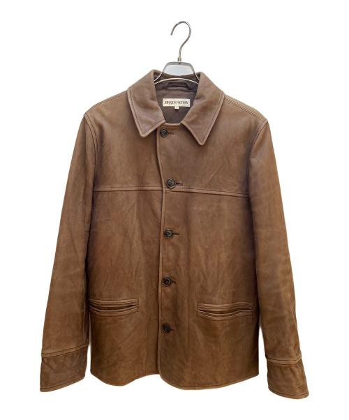 RUGGED FACTORY（ラギッドファクトリー）RUGGED FACTORY (ラギッドファクトリー) レザージャケット ブラウン サイズ:Lの古着・服飾アイテム