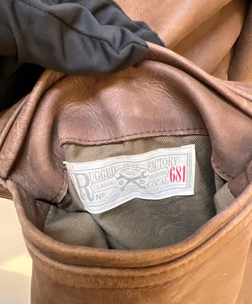 RUGGED FACTORY（ラギッドファクトリー）RUGGED FACTORY (ラギッドファクトリー) レザージャケット ブラウン サイズ:Lの古着・服飾アイテム