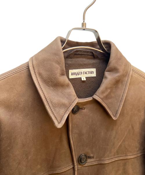 RUGGED FACTORY（ラギッドファクトリー）RUGGED FACTORY (ラギッドファクトリー) レザージャケット ブラウン サイズ:Lの古着・服飾アイテム
