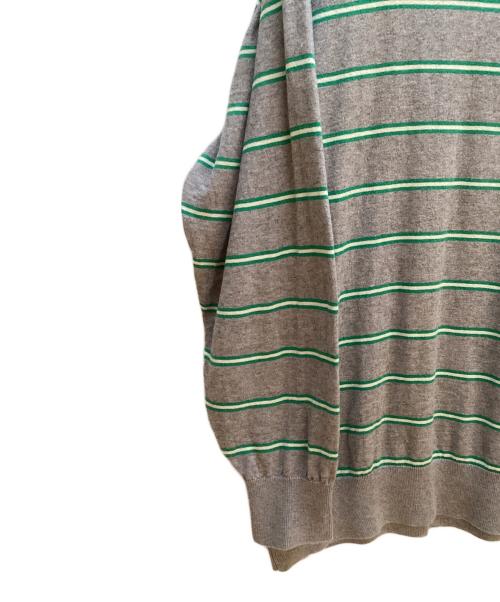 Acy（エイシー）Acy (エイシー) 薄手ニット グレー×グリーン サイズ:04の古着・服飾アイテム