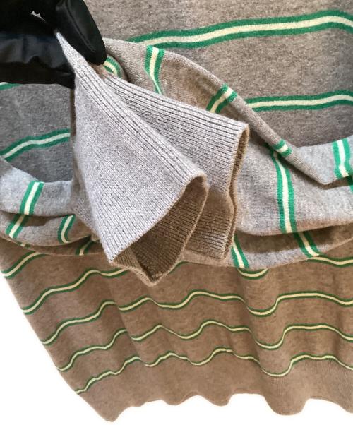 Acy（エイシー）Acy (エイシー) 薄手ニット グレー×グリーン サイズ:04の古着・服飾アイテム