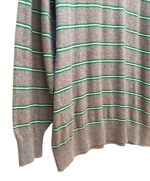 Acy（エイシー）Acy (エイシー) 薄手ニット グレー×グリーン サイズ:04の古着・服飾アイテム