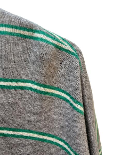 Acy（エイシー）Acy (エイシー) 薄手ニット グレー×グリーン サイズ:04の古着・服飾アイテム