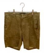 PHIGVEL MAKERSフィグベルマーカーズ）の古着「スエードショートパンツ」｜キャメル