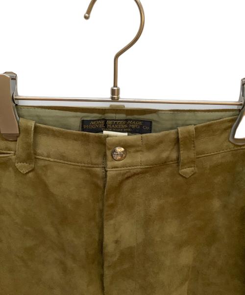 PHIGVEL MAKERS（フィグベルマーカーズ）PHIGVEL MAKERS (フィグベルマーカーズ) スエードショートパンツ キャメル サイズ:36の古着・服飾アイテム