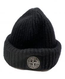 STONE ISLAND（ストーンアイランド）の古着「ニットビーニーキャップ」｜ブラック