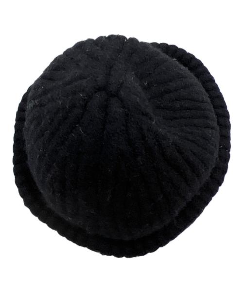 STONE ISLAND（ストーンアイランド）STONE ISLAND (ストーンアイランド) ニットビーニーキャップ ブラックの古着・服飾アイテム