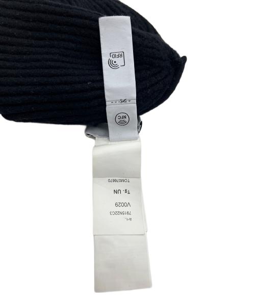 STONE ISLAND（ストーンアイランド）STONE ISLAND (ストーンアイランド) ニットビーニーキャップ ブラックの古着・服飾アイテム