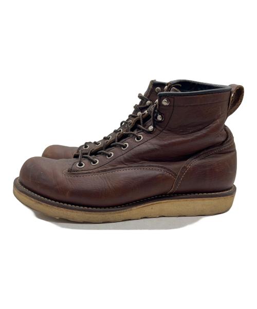 RED WING（レッドウィング）RED WING (レッドウィング) ラインマンブーツ ブラウン サイズ:25.5の古着・服飾アイテム