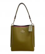 COACHコーチ）の古着「ショルダーバッグ」｜グリーン×ピンク