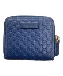 GUCCI（グッチ）の古着「2つ折り財布/グッチシマ」｜ネイビー