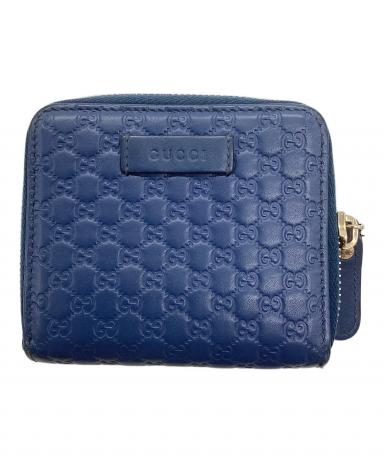 中古・古着通販】GUCCI (グッチ) 2つ折り財布/グッチシマ ネイビー