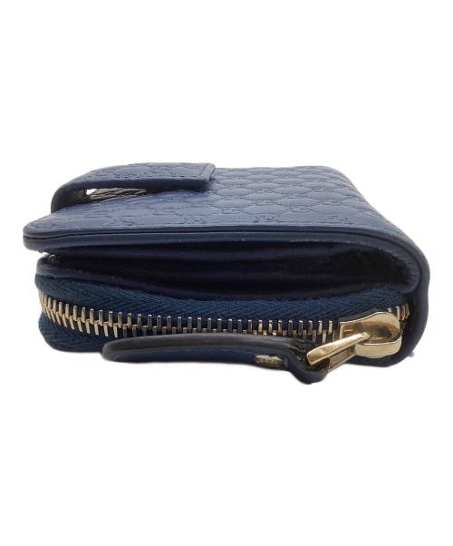 GUCCI（グッチ）GUCCI (グッチ) 2つ折り財布/グッチシマ ネイビーの古着・服飾アイテム