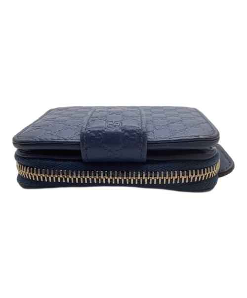 GUCCI（グッチ）GUCCI (グッチ) 2つ折り財布/グッチシマ ネイビーの古着・服飾アイテム