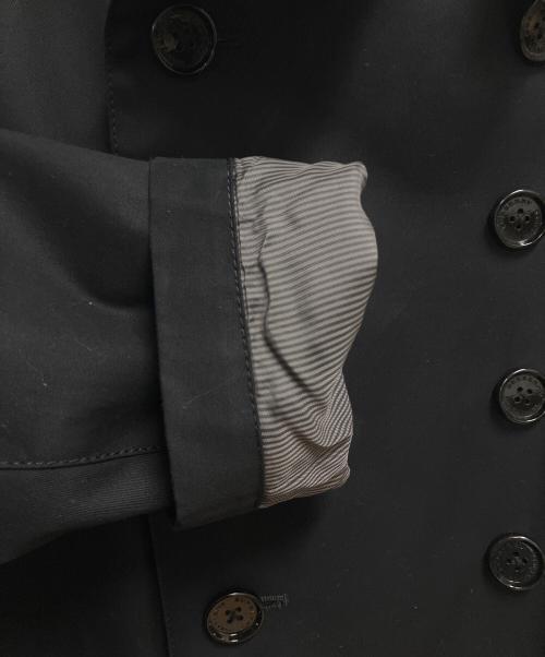 BURBERRY BLACK LABEL（バーバリーブラックレーベル）BURBERRY BLACK LABEL (バーバリーブラックレーベル) レザー切替ステンカラーコート ブラック サイズ:SIZE Lの古着・服飾アイテム