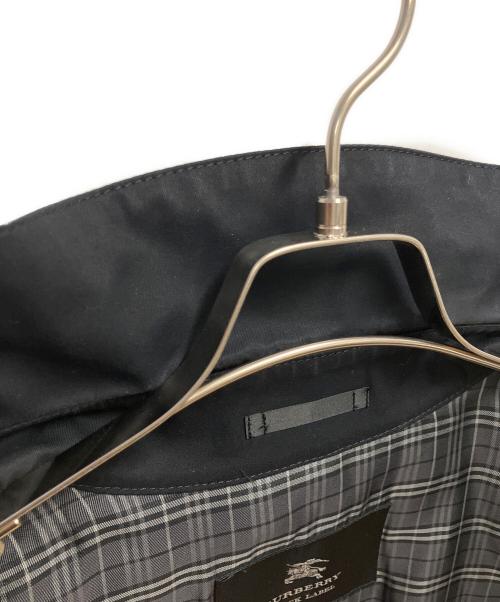 BURBERRY BLACK LABEL（バーバリーブラックレーベル）BURBERRY BLACK LABEL (バーバリーブラックレーベル) レザー切替ステンカラーコート ブラック サイズ:SIZE Lの古着・服飾アイテム