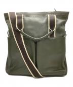 COACHコーチ）の古着「2WAYバッグ」｜グリーン×ブラウン