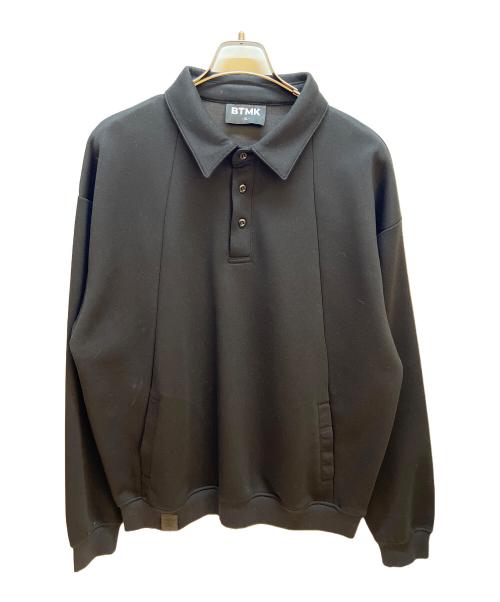 btmk（ビーティーエムケー）btmk (ビーティーエムケー) スウェットポロ ブラック サイズ:XLの古着・服飾アイテム