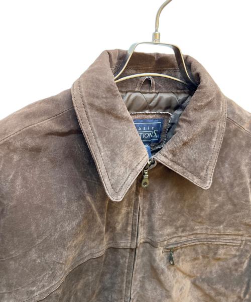 basic EDITIONS（ベーシック エディション）basic EDITIONS (ベーシック エディション) レザージャケット ブラウン サイズ:Lの古着・服飾アイテム