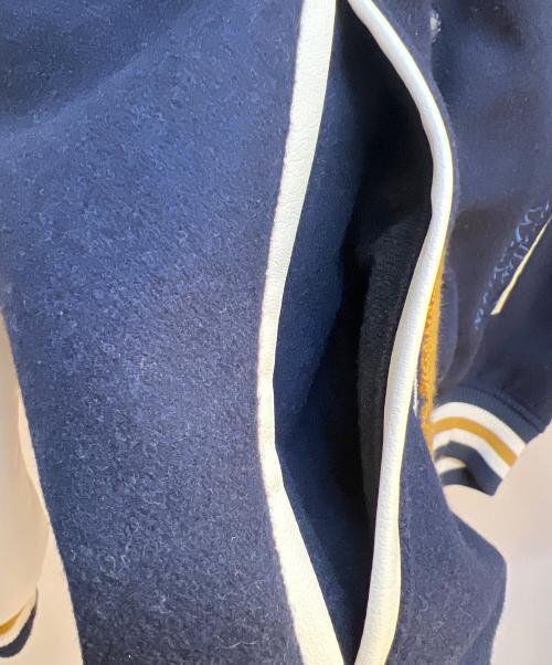 X-LARGE（エクストララージ）X-LARGE (エクストララージ) バーシティ ジャケット ネイビー×ベージュ サイズ:Lの古着・服飾アイテム