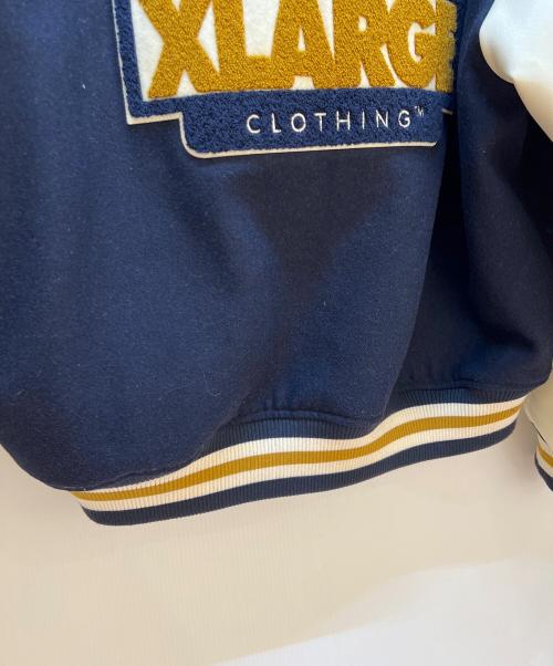 X-LARGE（エクストララージ）X-LARGE (エクストララージ) バーシティ ジャケット ネイビー×ベージュ サイズ:Lの古着・服飾アイテム