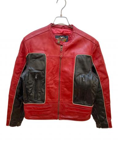 Harley-Davidson メッシュレザージャケット レッド　正規品 中古・古着通販】HARLEY-DAVIDSON (ハーレーダビッドソン) レザー