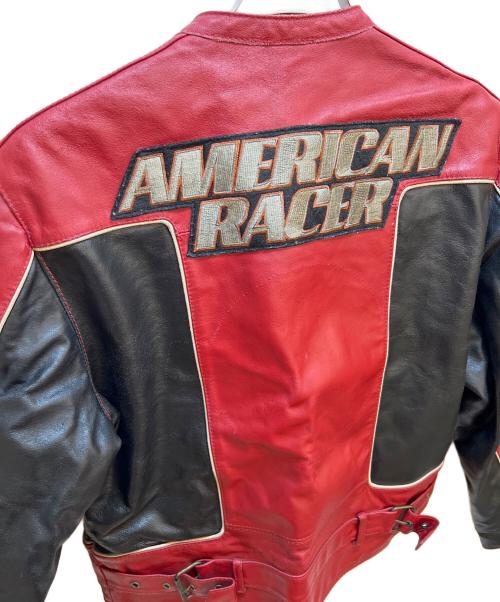 HARLEY-DAVIDSON（ハーレーダビッドソン）HARLEY-DAVIDSON (ハーレーダビッドソン) レザージャケット レッド×ブラック サイズ:Mの古着・服飾アイテム