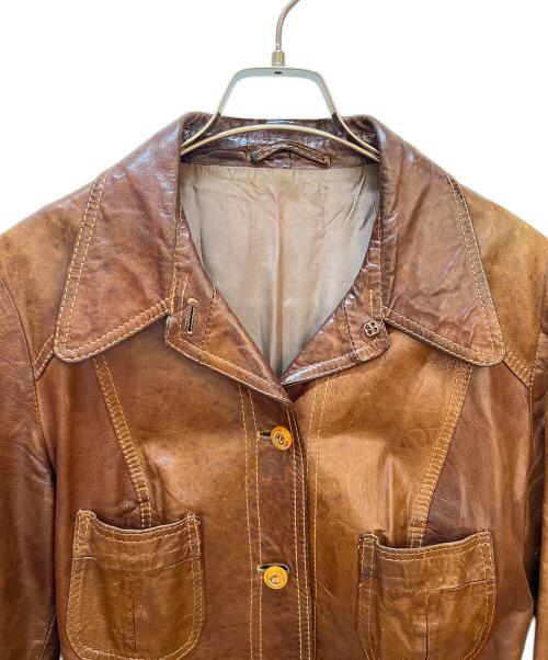 不明（フメイ）不明 (フメイ) レザージャケット ブラウン サイズ:不明の古着・服飾アイテム