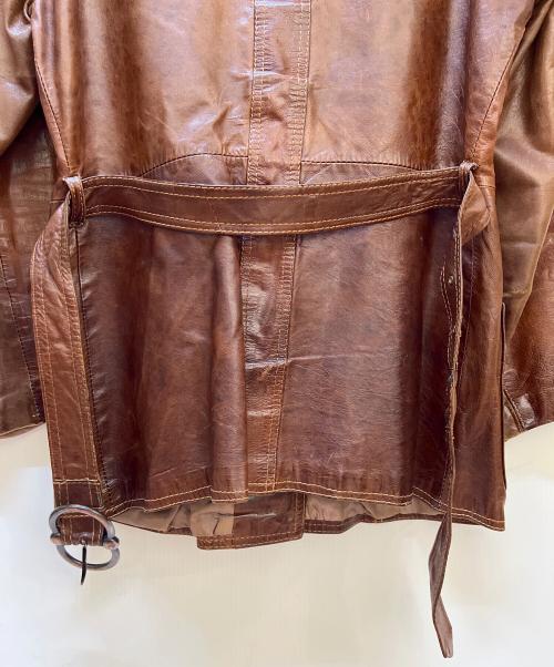 不明（フメイ）不明 (フメイ) レザージャケット ブラウン サイズ:不明の古着・服飾アイテム