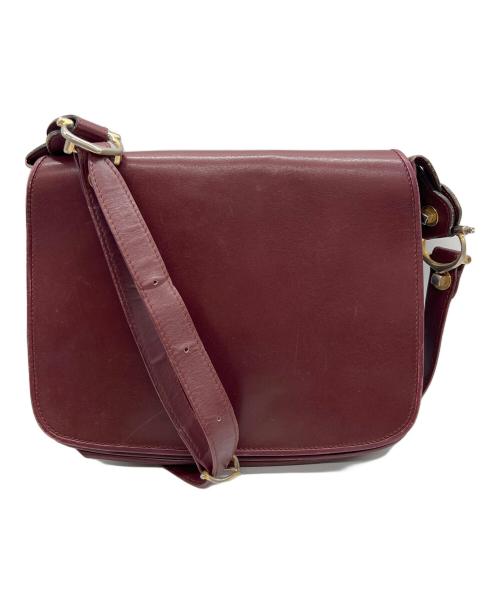 must de cartier（マストドゥカルティエ）must de cartier (マストドゥカルティエ) フラップショルダーバッグ ボルドーの古着・服飾アイテム