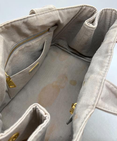 PRADA（プラダ）PRADA (プラダ) ハンドバッグ ベージュの古着・服飾アイテム