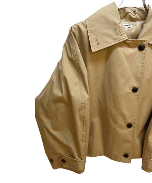 CREDONA（クレドナ）CREDONA (クレドナ) 60/2コットンギャバジンショートペンネトレンチコート ベージュ サイズ:1の古着・服飾アイテム