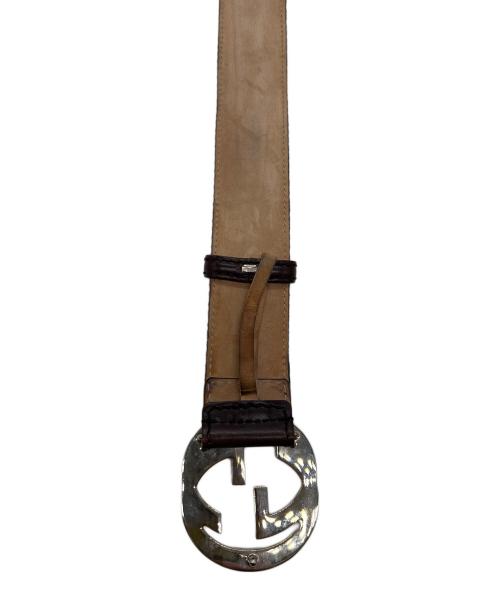 GUCCI（グッチ）GUCCI (グッチ) レザーベルト ブラウンの古着・服飾アイテム