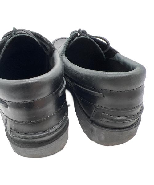 artesanos for（アルテサノスフォー）artesanos for (アルテサノスフォー) STEVEN ALAN (スティーブンアラン) 3EYEモカシンデッキシューズ ブラック サイズ:26.5の古着・服飾アイテム