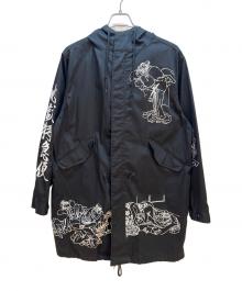 DELIVERY HELLS×KANDOR（デリバリーヘルス×KANDOR）の古着「フーデッドコート」｜ブラック